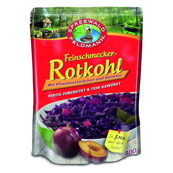 Gourmet Red Cabbage with Plum Pieces and Red Wine - 400g (Best Before Date: 17/08/2024)