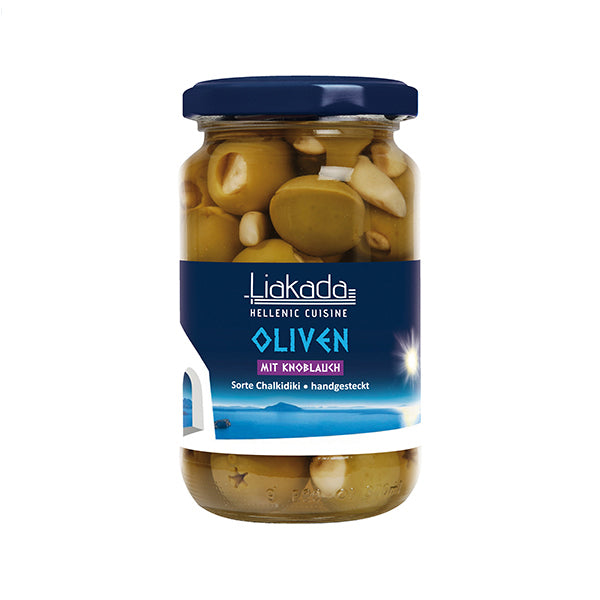 Green Olives with Garlic - 330g (Best Before Date: 30/06/2024)