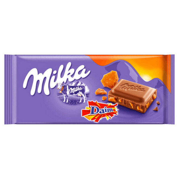 Milka Daim Chocolate Bar - 100g (Parallel Import)