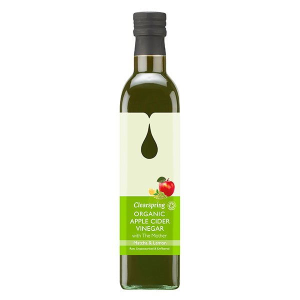 Organic Apple Cider Vinegar with the Mother (Matcha & Lemon) - 500ml