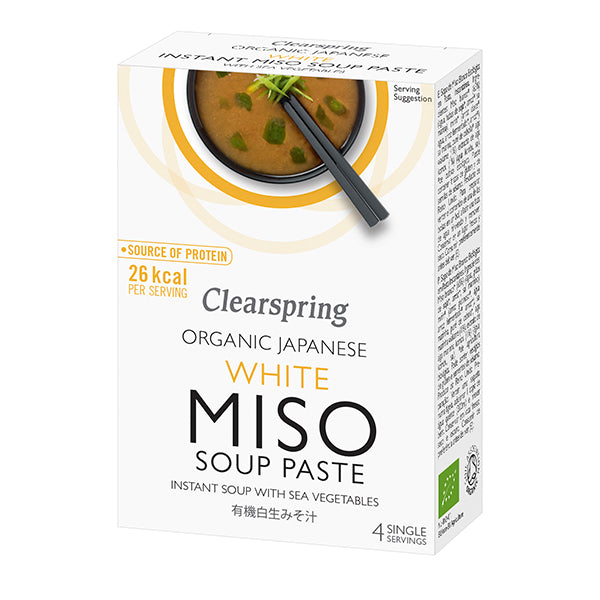 Organic Japanese White Miso Soup Paste - with Sea Vegetable - 4x15g