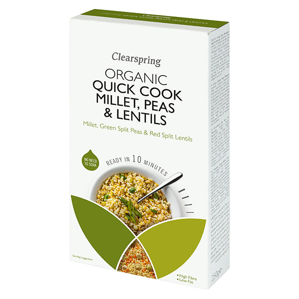 Quick Cook Organic Millet, Peas & Lentils - 250g