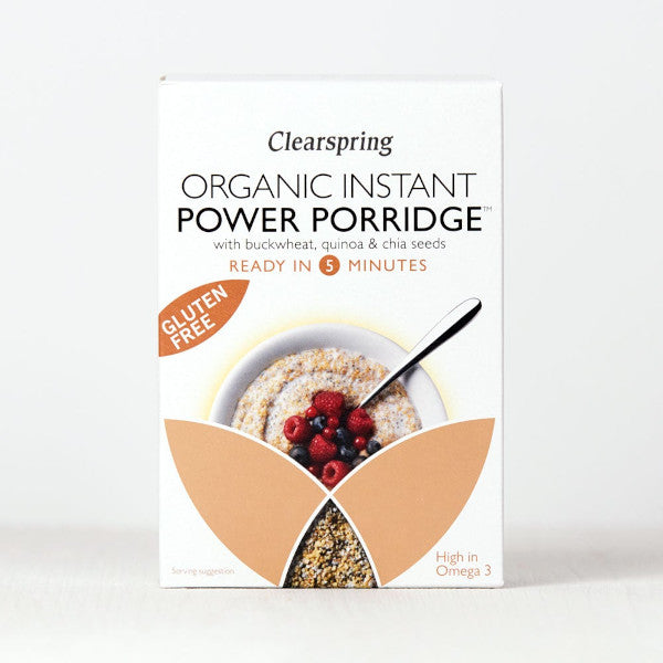 Organic Gluten-Free Instant Power Porridge with Buckwheat Quinoa & Chia Seeds - 160g