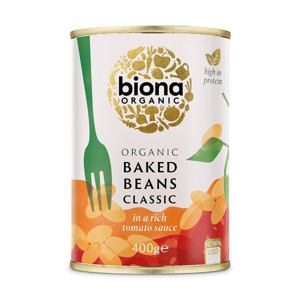 Organic Baked Beans in Tomato Sauce - 400g (Best Before Date: 16/03/2025)