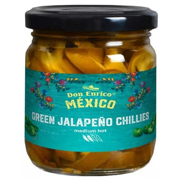 Medium Hot Green Jalapeno Chillies - 90g