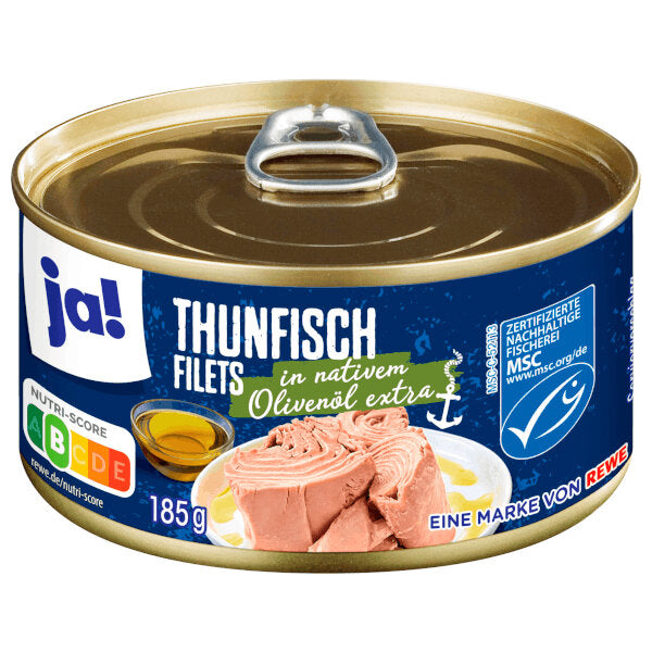 Ja! Tuna Filets In Extra Virgin Olive Oil 185G
