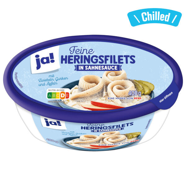 Herring Fillets in Cream Sauce - 400g (Chilled 0-4℃) (Best Before Date: 12/08/2026)