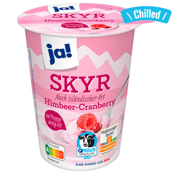 Iceland Style Skyr Yogurt (Raspberry & Cranberry) - 500g (Chilled 0-4℃) (Best Before Date: 10/09/2025)