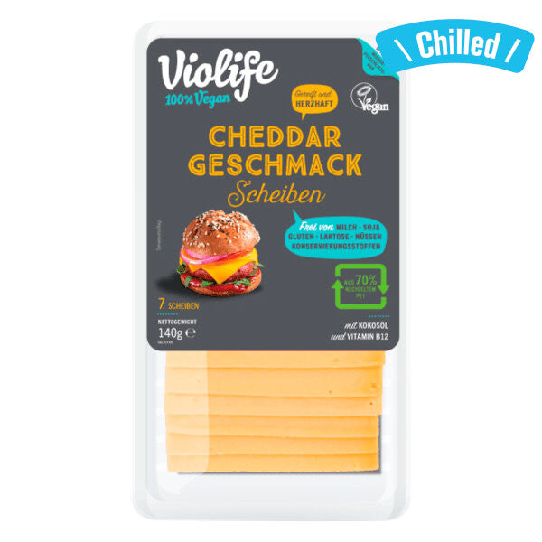 Violife Cheese Alternative Vegan Cheddar Slices 140G