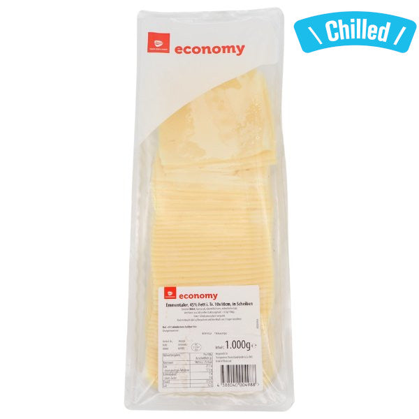 Sliced Emmental Cheese 45% - 50x20g (Chilled 0-4℃)