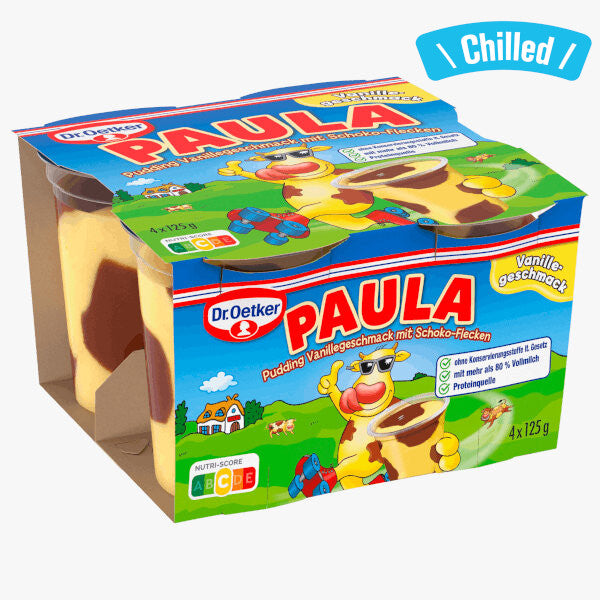 Paula Vanilla Chocolate Pudding - 4x125g (Chilled 0-4℃) (Parallel Import)