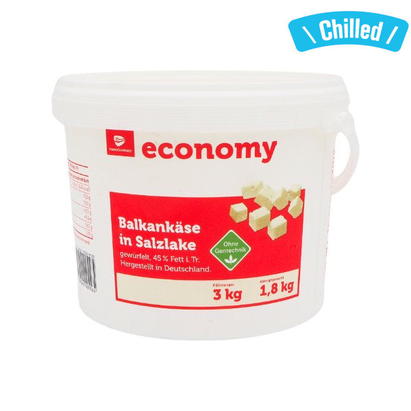 Hard Balkan Feta Cheese in Cubes - 1.8kg (Chilled 0-4℃)
