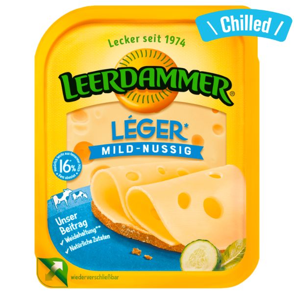 Leger Light Cheese Slices - Mild & Nutty - 140g (Chilled 0-4℃) (Parallel Import) (Best Before Date: 09/01/2026)