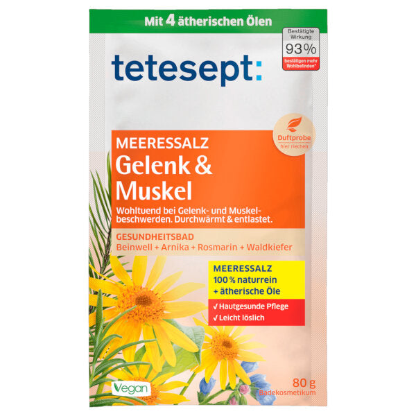 Tetesept Sea Salt Bath For Joint &amp; Muscle Relief 80G