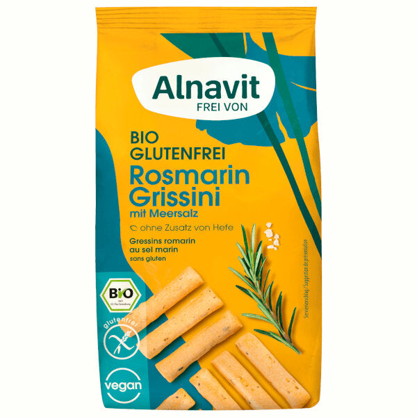 Gluten-Free Organic Vegan Mini Grissini (Rosemary & Sea Salt) - 100g (Parallel Import)