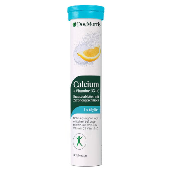 Calcium, Vitamin D3 &amp; C Effervescent Tablets Lemon Flavour - 14 pcs (Parallel Import)