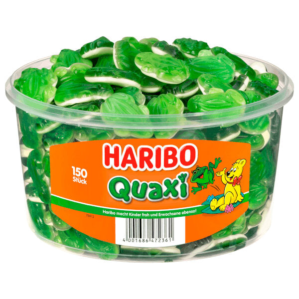 Haribo Frog-shaped Gummy Candies "Quaxi" - 150 Pieces (Parallel Import)
