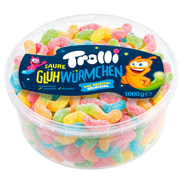 Sour Worm Gummy Candy - 1kg (Parallel Import)