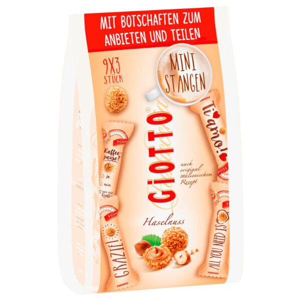 Giotto Giotto Hazelnut Cream Snacks 9 X12.9G
