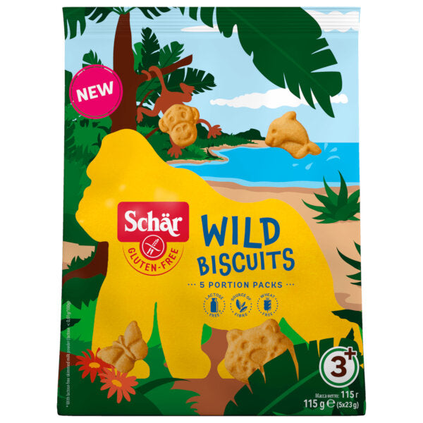 Schär Gluten-Free Wild Animal Vanilla Biscuits 115G