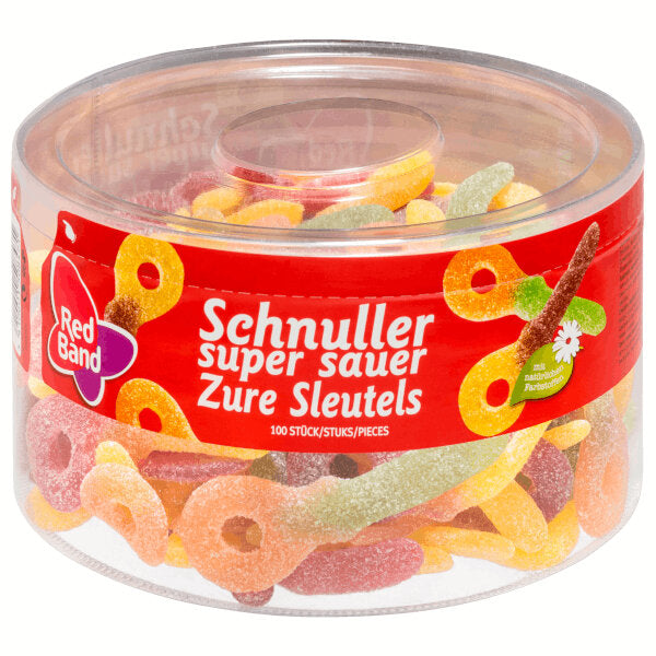 Red Band Super Sour Pacifier Fruity Gummy Candy 1.2kg