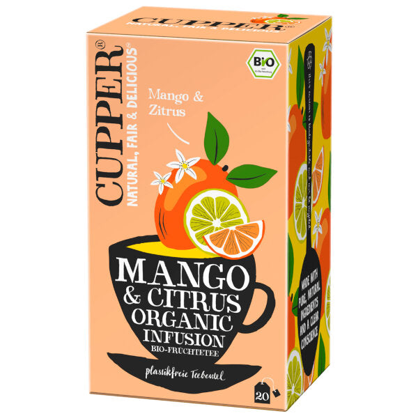 Organic Mango & Citrus Infusion Fruit Tea - 20 Tea Bags (Parallel Import)