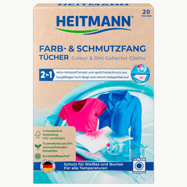 Colour &amp; Dirt Collector Laundry Cloths - 20 Pieces (Parallel Import)