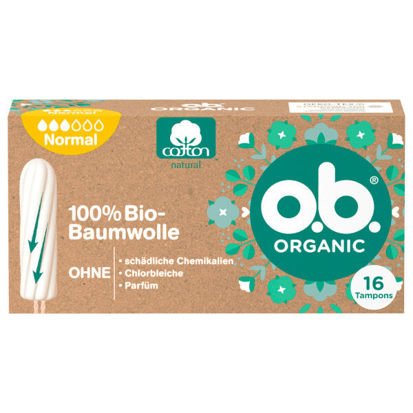 Organic Normal Tampons - 16 pieces (Parallel Import)