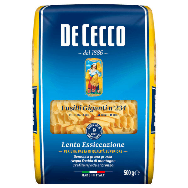 De Cecco Giant Fusilli Pasta 500G