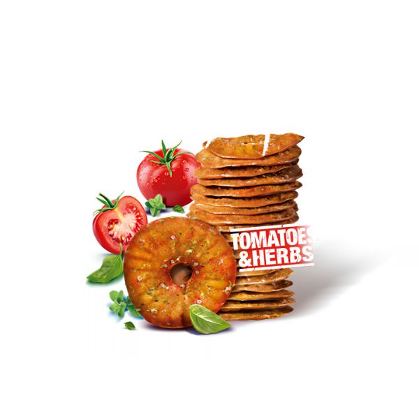 Vegan Baked Pressed Pretzels Tomatoes &amp; Herbs - 70g (Parallel Import)