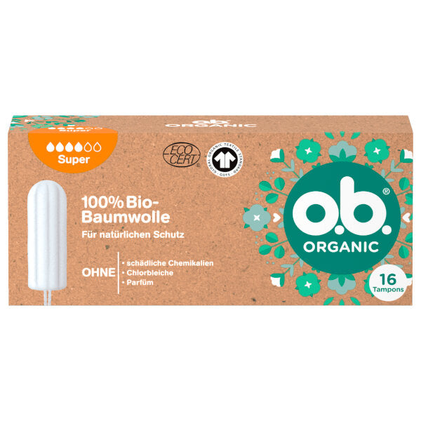 Organic Super Tampons - 16 pieces (Parallel Import)