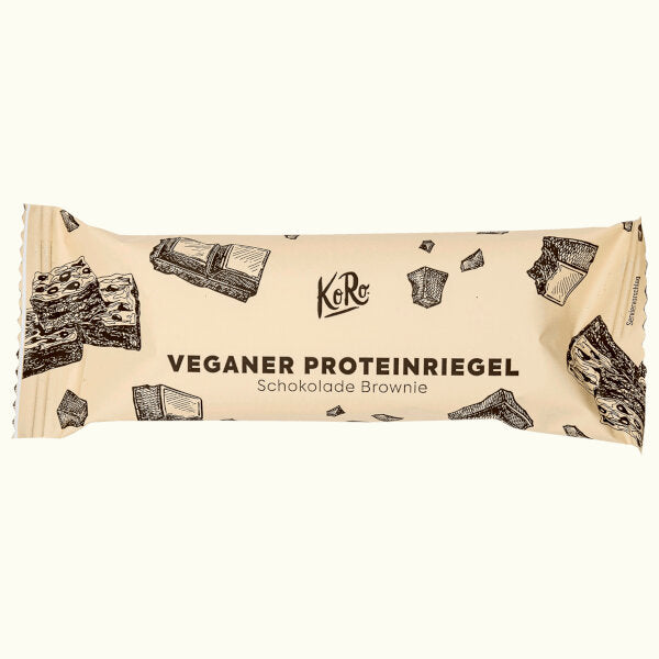 KoRo Vegan Chocolate Brownie Protein Bar - 55g (Parallel Import)