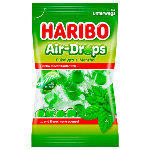 Haribo Air-Drops Eucalyptus Menthol Gummies - 100g (Parallel Import)