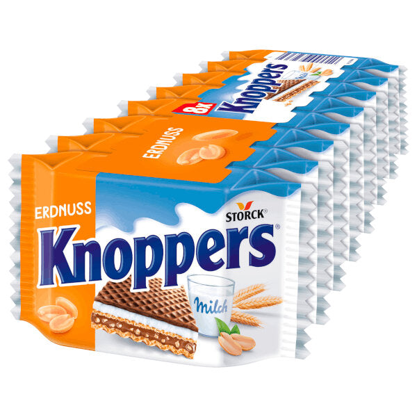 Storck Knoppers Milk Peanut Wafers 8X25G