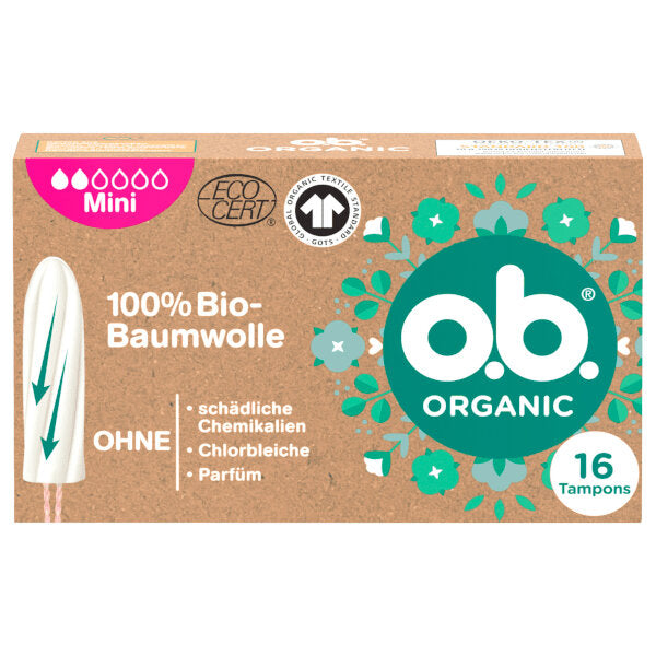 Organic Mini Tampons - 16 pieces (Parallel Import)