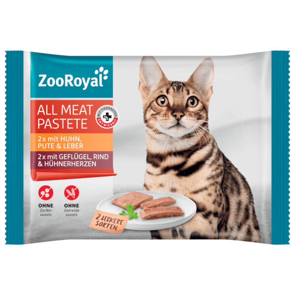 Zooroyal All Meat Pate Poultry & Chicken 4 X 85G