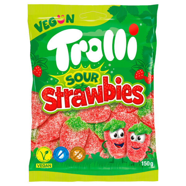 Sour Strawberry Vegan Gummies - 150g (Parallel Import)