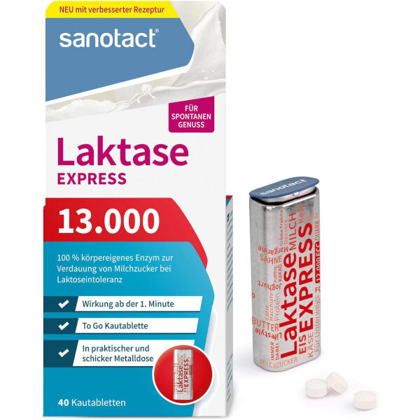 Sanotact Express 13000 Lactose Intolerance Relief Tablets 40 Pieces