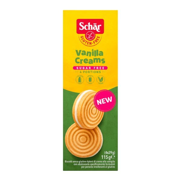 Vegan Vanilla Creams Sandwich Cookies - 115g (Parallel Import)