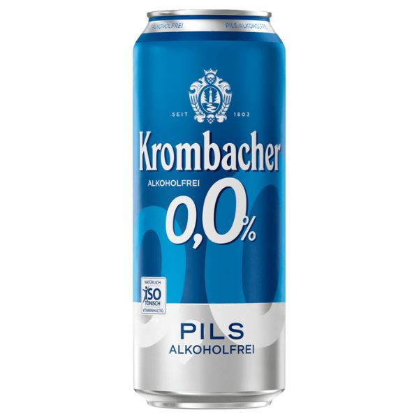 Krombacher 0.0% Alcohol-free Pils Beer - 500ml (Parallel Import) (Best Before Date: 02/03/2026)