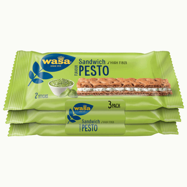 Pesto Cheese Sandwich Cracker (High Fiber) - 3 Packs (Parallel Import)