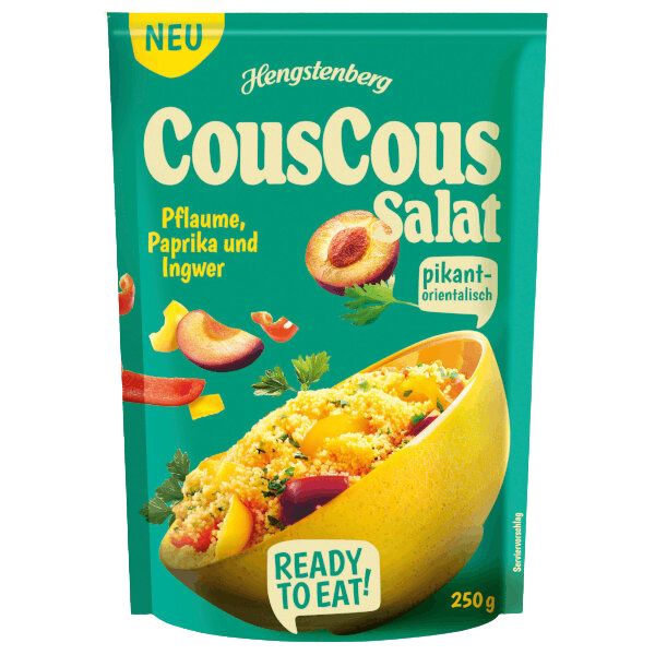 Hengstenberg Couscous Salad With Plum, Bell Pepper &amp; Ginger 250G