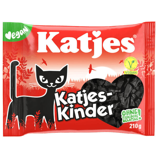 Katjes Black Kitty Vegan Licorice Gummies 210G