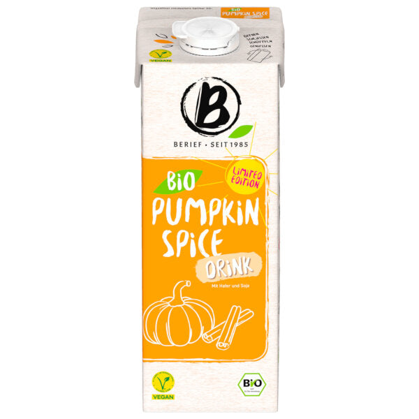 Organic Pumpkin Spice Oat Soy Drink - 1L (Best Before Date: 29/09/2026)