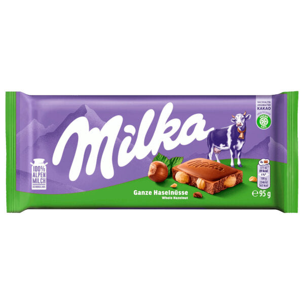 Milk Chocolate with Whole Hazelnuts - 95g (Parallel Import)
