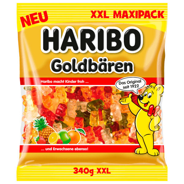 Haribo Gold Bears Gummies XXL Maxi Pack - 340g (Parallel Import)