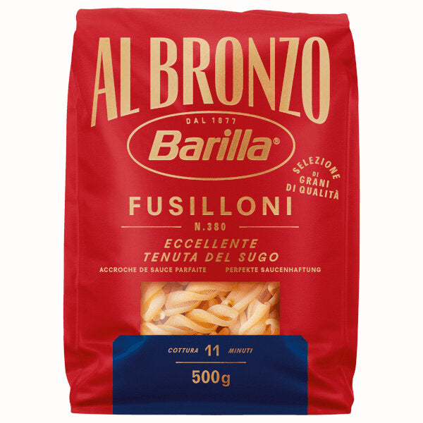 Barilla Al Bronzo Fusilloni Pasta 500G