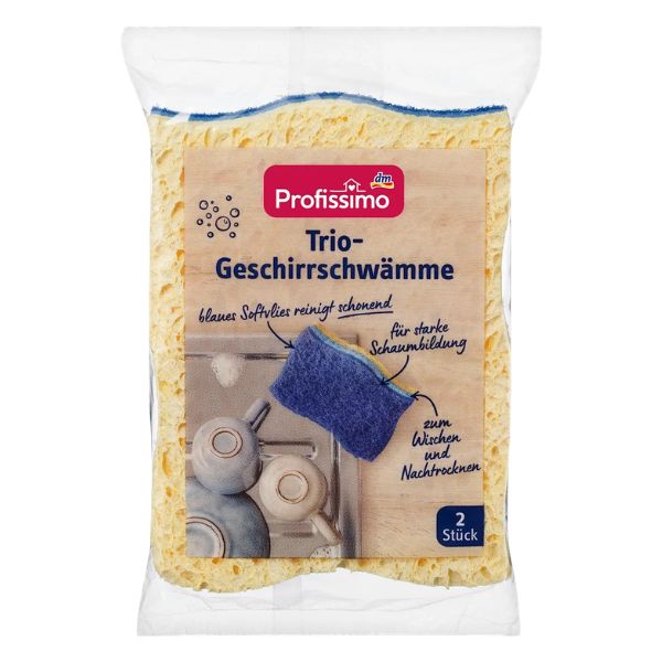 Dm Profissimo 3 Layer Dish Cleaning Sponge 2 Pieces