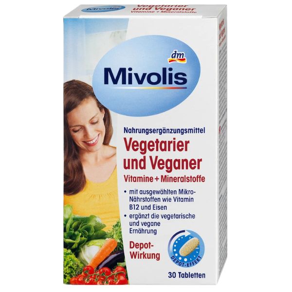 Vegetarian &amp; Vegan Vitamins + Minerals Tablets - 30 Tablets