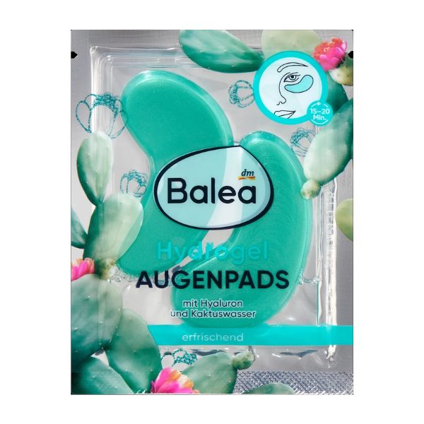 Balea Cactus Water Hyaluronic Acid Cooling Eye Pads 1 Pair